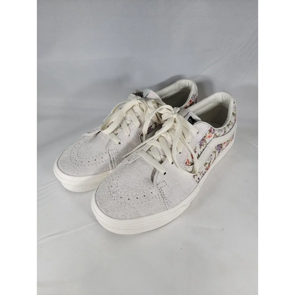 Vans Sk8-Low Vintage Floral White Classic Skate Shoe Sneaker Womens Size 7.5 NEW